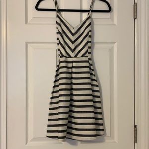 Fit and Flare Striped Dress